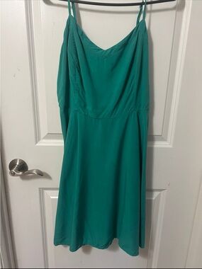 Old Navy Teal Strapless Slip Dress